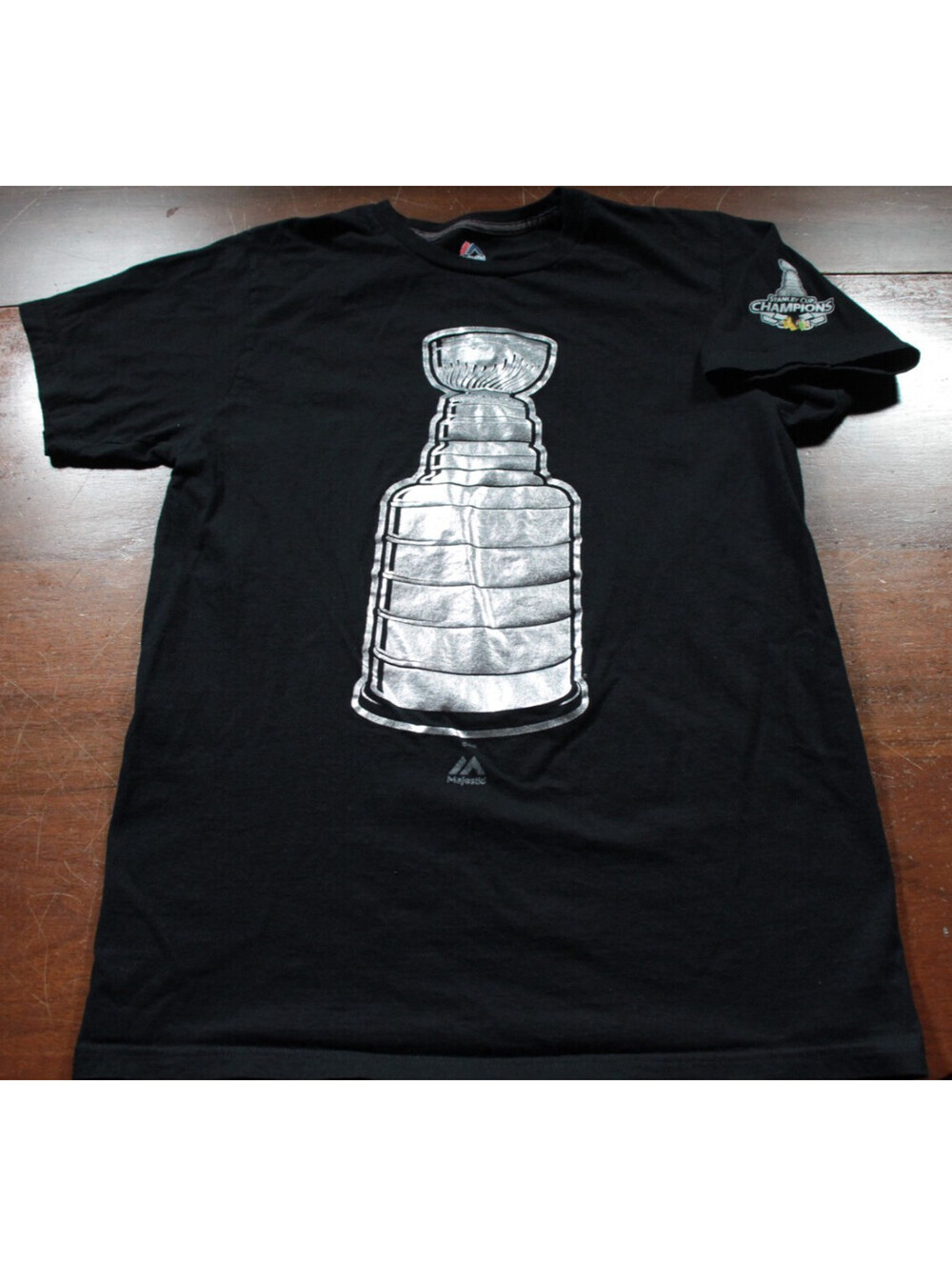 Chicago Blackhawks T-Shirt 2015 Stanley Cup Champions NHL Hockey Shirt M
